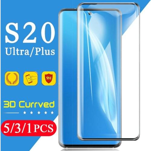 5/3/1Pcs cover protective for samsung galaxy S7 edge S8 S9 S10 5G lite S10E S20 plus ultra tempered glass film screen protector