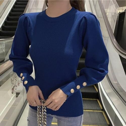 LJSXLS Autumn Casual Women Pullover Knitted Sweater O-Neck Winter Slim Long Sleeve Sweaters 2020 Korean Style Female Jumpers Top