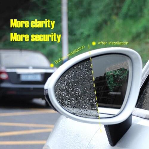 2Pcs Car Rearview Mirror Protective Film Anti Fog Window Clear Rainproof Rear View Mirror Protective Soft Film Auto Accessories