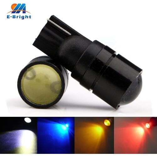 4pcs 12V DC T10 W5W 194 1.5W Lens 3 LED Bulbs Car License Plate Reading Clearance Lights White Blue Red Amber