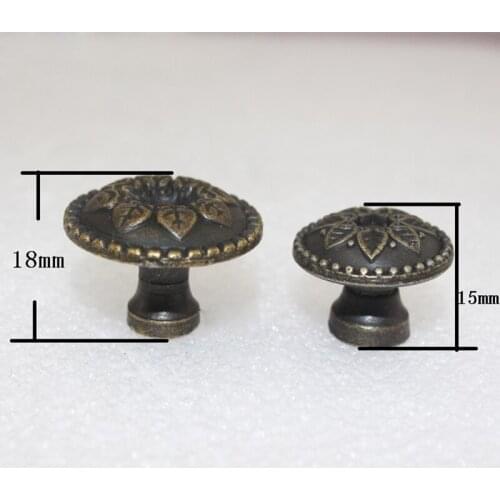 8pcs Drawer Handles Vintage Cabinet Pulls Decorative Furniture Knobs for Wardrobe Hardware Accessories Antique Brass Knobs