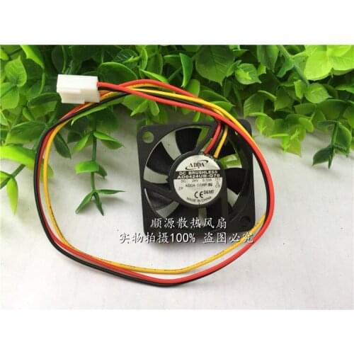 ADDA Original AD0424UB-G70 DC 24V 0.1A 4010 40*40*10mm 3-Wires 6800RPM Double Ball Bearing inverter Cooling Fan