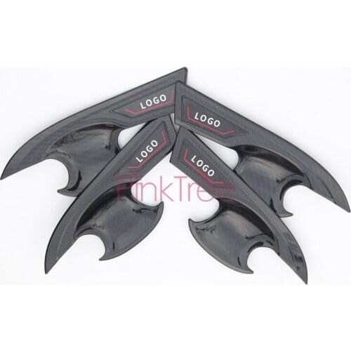 Accessories For Honda Civic 2016 2017 2018 Carbon FIber Color Side Wing Door Handle Cover Bowl Car Styling