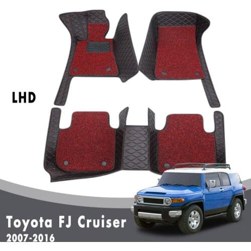 Car Floor Mats Carpets For Toyota FJ Cruiser 2016 2015 2014 2013 2012 2011 2010 2009 2008 2007 Auto Double Layer Wire Loop Rugs