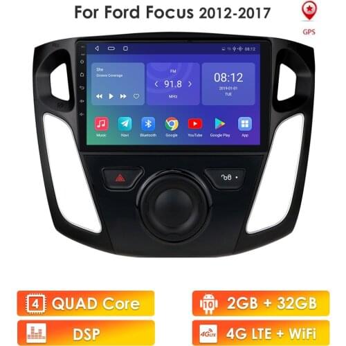 2G RAM 32G Car Radio 2 Din Android 10 GPS for Ford Focus 2012 2013 2014 2015 Multimedia Video Player Navi 9 Inch Touch Screen