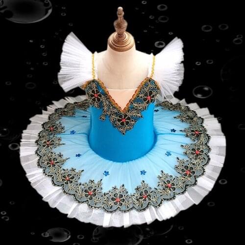 2021 Girls Ballet Tutu Tulle Dress Professional Swan Lake Ballerina Pancake Tutu Adult Child Ballet Dress Kids Dance Costume