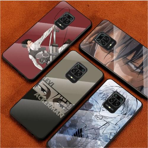 Attack on Titan For Xiaomi Redmi Note 10 10S 9T 9S 9 8T 8 7 Phone Case Tempered Glass Hot New Shell Luxury Cove
