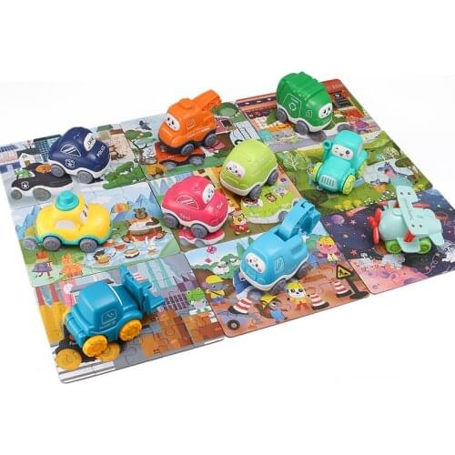 DIY puzzle building blocks baby early childhood educational toys 1-2 years old childrens inertia car educational toys baby toys
