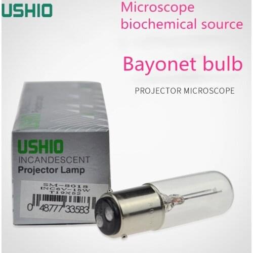 For 5PSC Osram 8018 6V 15W BA15D Germany incandescent lamp,Collimator scale lights,Leitz Nikon microscope,6V15W projection lamp