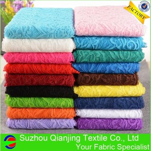 Elastic Lace Fabric 15cm Wide Flower Pattern for Garment Accessories Sewing Swiss Trim Wedding