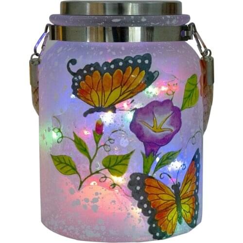 Solar Lantern Lights Mason Jar Lid Lights Colorful Firefly Lights Waterproof Outdoor Hanging Lights For Patio Yard Party