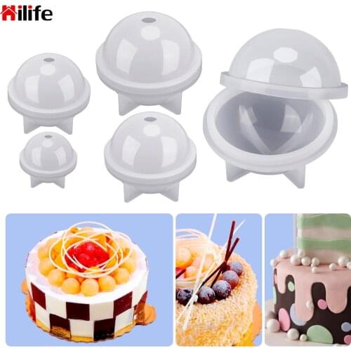 HILIFE Cake Mold 3D Jewelry Making Art Spherical Mould Decorative Craft Epoxy Resin Silicone Round Ball Mold