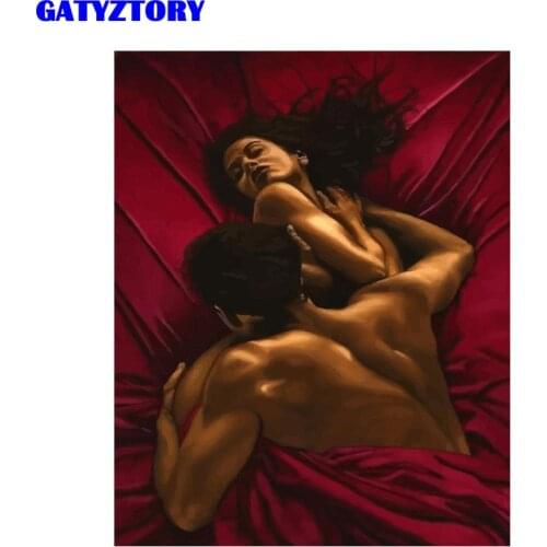GATYZTORY 60x75cm Frame DIY Painting By Numbers Kit Figure Picture Wall Art Canvas Painitng Handpainted For Home Decor Gift Art