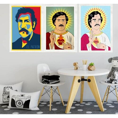 Pablo Escobar Famous Art Painting Retro Canvas HD Modern Poster Living Room Wall Home Decoration