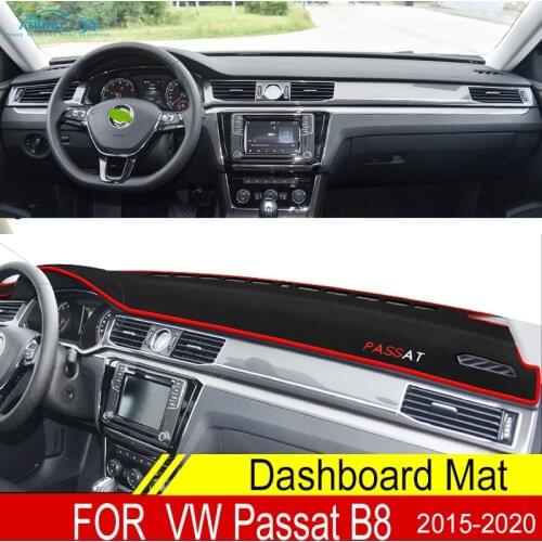 For VW Passat Volkswagen Variant Alltrack Dashboard Cover Slip Mat Car Accessories Dashmat Carpet 2016 2018 2015 2017 2019 2020
