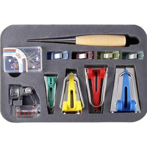 Qsezeny Machine Tools Binding Sew Multifunction Sewing Bias Tape Maker Set DIY Sewing Patchwork Quilting Tool