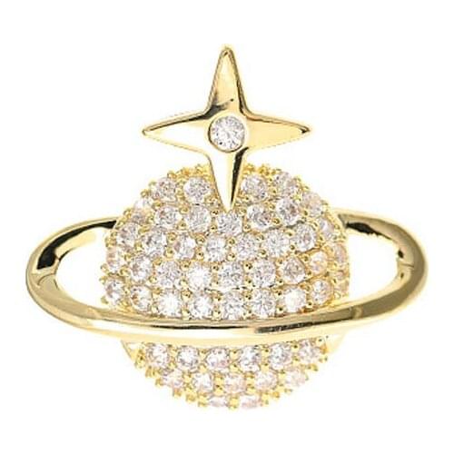 Fashion Trendy Luxury Cubic Zirconia Lapel Pins For Women High Quality Metal Gold Plated Brooches Pins Jewerly Wholesale