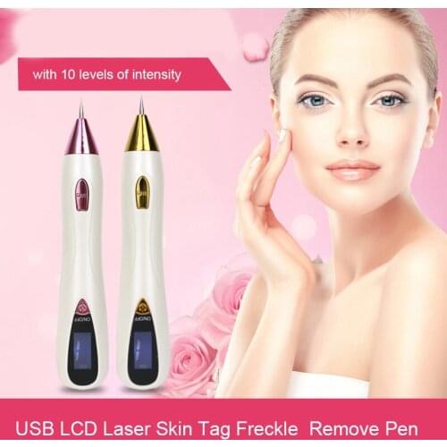 Mole Freckle Removal Pen LCD USB Chargerable Dark Spot Mole Remover Microcomputer Skin Wart Tag Tattoo Remaval Tool Beauty Salon