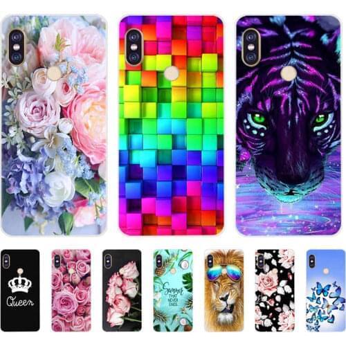 Soft TPU Case For Xiaomi Redmi Note 5 Pro Cover Transparent Coque Cute Cases for Redmi Note 5 Pro Case Flowers Animals