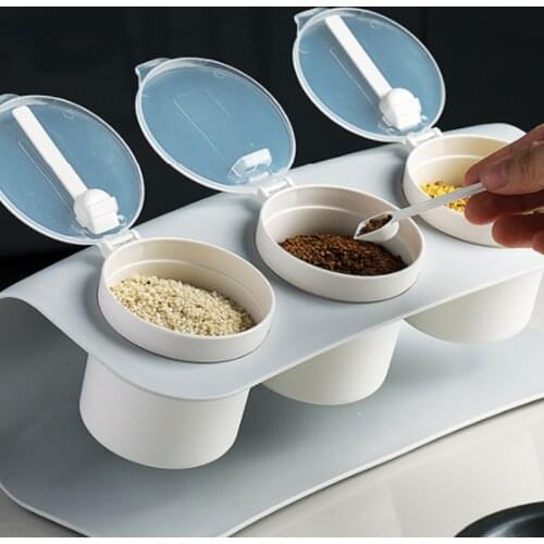 Creative Style Marble Pattern Ceramic Kitchen Seasoning Tank Set Wooden Cover Salt Shaker Spice Jar Kitchen Accessories Dropship