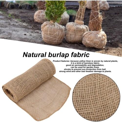 Natural Burlap Fabric Winter Tree Wrapping Cloth No Wear Burlap Jute Cloths Placemats Tablecloths Garden Tool DIY Accessories