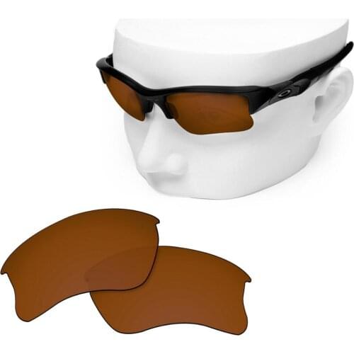 OOWLIT Polarized Replacement Lenses of Brown for-Oakley Flak Jacket XLJ Sunglasses
