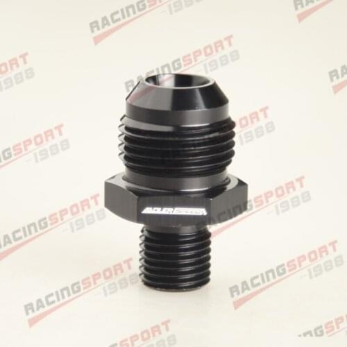 Straight Male 10AN AN-10 Flare To M14x1.5 Metric Fitting Adapter Aluminum Black