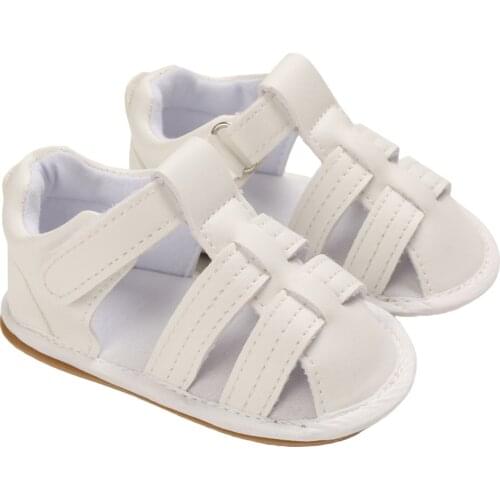 2021 Lovely Baby Boys Girls Closed-Toe Sandals Summer Beach Flat Shoes Non-Slip Infant Prewalkers 0-12M