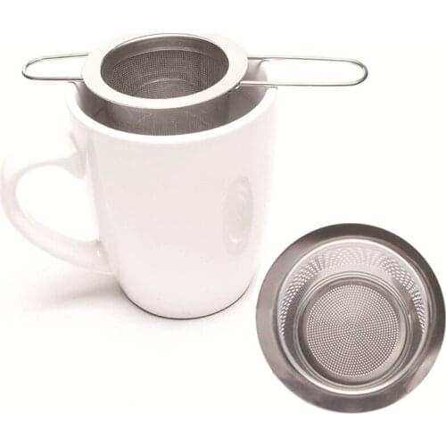 Stainless steel double ear tea drainer folding tea maker tea set accessories tea infuser kitchen accessories tea strainer