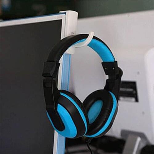 1pc Earphone Holder Headphone Headset Hanger Holder Hook w/ Tape Sticker For Desk PC Display Monitor Headphone Accessories