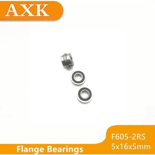 2019 New Arrival Sale F605-2rs Bearing 5x16x5mm ( 10 Pcs ) Abec-1 Miniature Flanged F605rs Ball Bearings F605 Rs Free Shipping