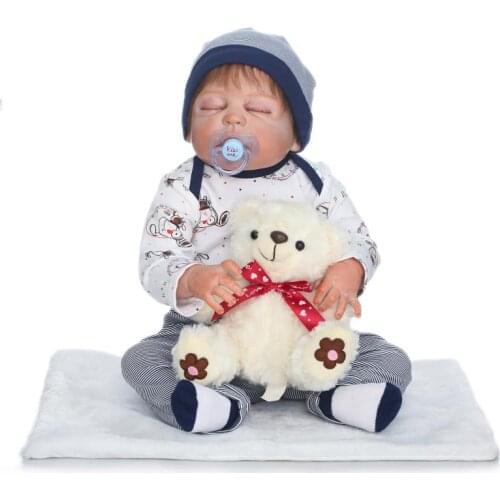 23inch 57cm reborn silicone babies Toddler dolls modeling doll fashion Dolls Birthday Gift Early Education children doll toy