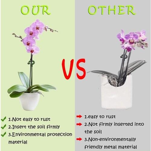 30Pcs Plant Stakes for Flowers, Single Stem Plant Support, Garden Plant Stakes for Amaryllis Orchid Lily Rose Tomatoes