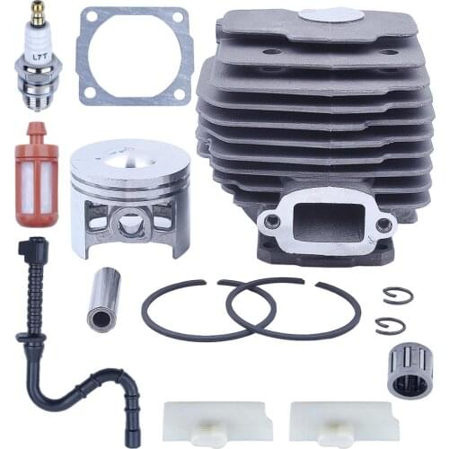 46mm Chainsaw Super AV WB Cylinder Piston Gasket Kit For Stihl 028 Chainsaw 1118 020 1203 w Fuel Line Filter Bar Stripe