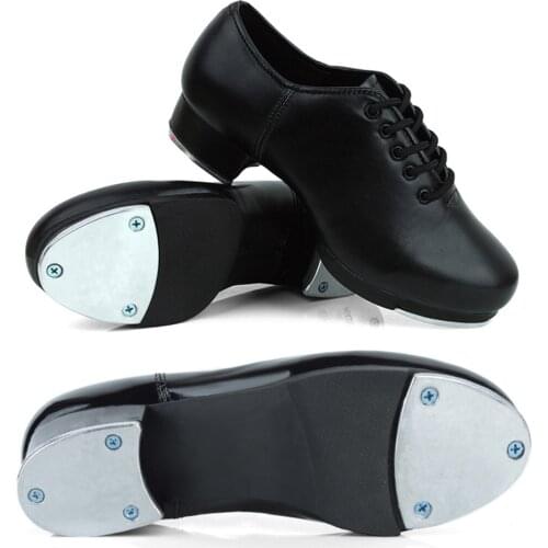 Tap Dance Step Dance Latin Dance Shoes for Adult Children Kids Lacing High-impact Aluminum Plate Taps Step dance Shoe