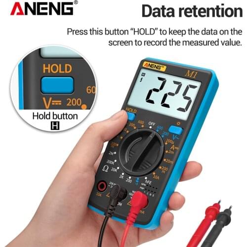 M1 Mini Smart Digital Multimeter Esr Meter Multimetro Tester True Rms Digital Multimeter Testers Multi Meter