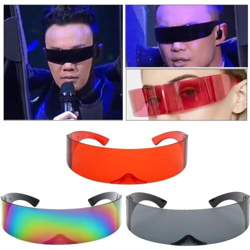 Futuristic Sunglasses Men Women Festival Funny Sunglass Wrap Around Costume Party Novelty Glasses Eyewear
