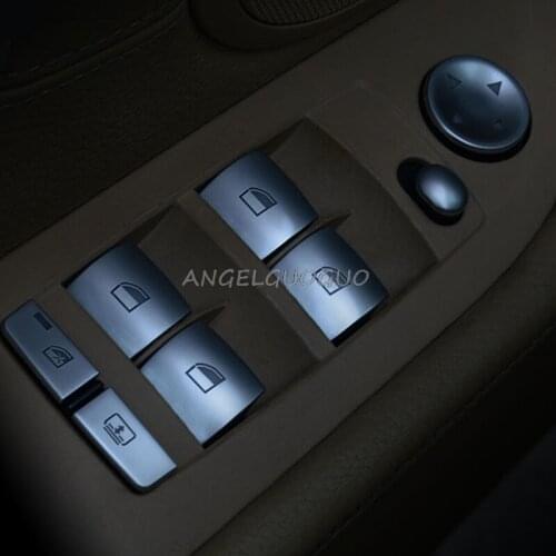 Chrome ABS Door Window Glass Lifter Switch Buttons Cover Trim Decal For BMW 5 Series E60 523 525 Etc 2006-2010