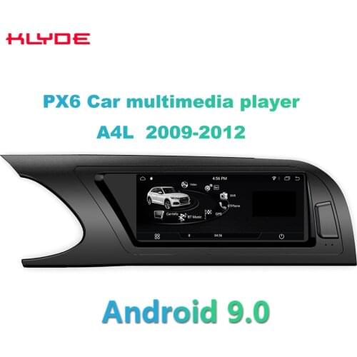 KD-8811 klyde Android 9.0 IPS screen PX6 6 core 1280*480 resolution car stereo bluetooth for Au di A4L 2009-2012 car video