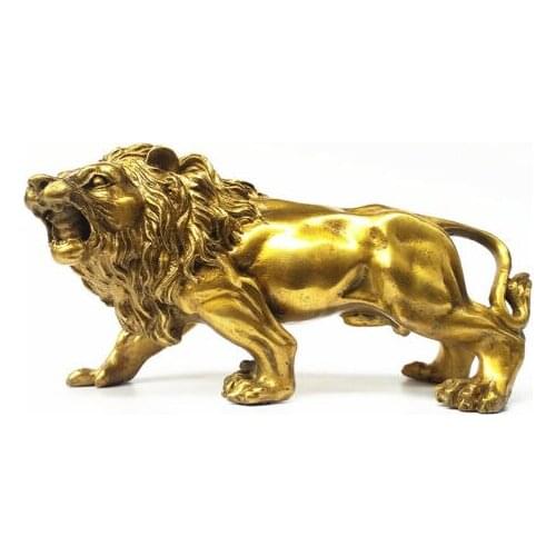 China Brass statue Lion copper fengshui Statue