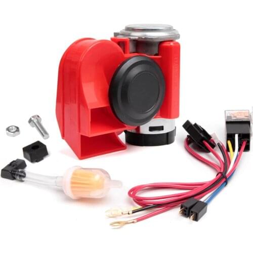 FARBIN Compact Air Horn with Compressor 12V/24V 150db Snail Electric Car Horn Super Loud with Wiring Harness