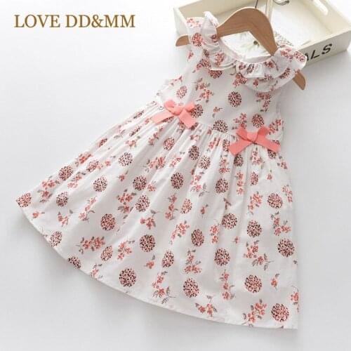 LOVE DD&MM Girls Dresses 2021 Summer Kids Sweet Rainbow Princess Flower Party Clothing Dress For Girl Costume 3-8 Years