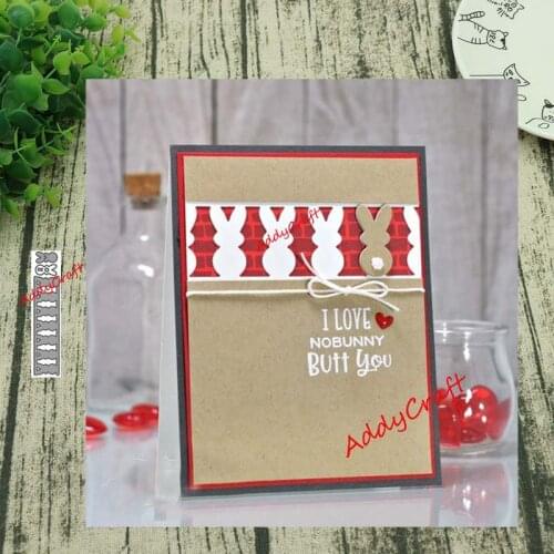 Metal cutting dies A row of rabbits mold Scrapbook paper craft knife mould blade punch stencils die