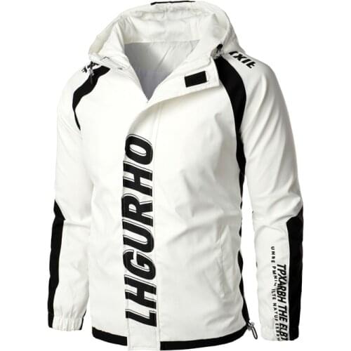 Hooded Jacket Mens Windbreaker 2020 Autumn New Zipper Fashion Jacket Men Quality Waterproof Pilot Jacket Coats Male Clothing 5XL