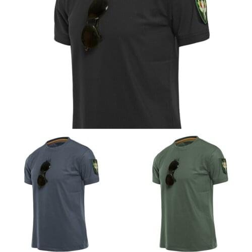 Outdoor Sport Men Tactical T-Shirts Military Hiking Tee Shirt Special Arms Loose Cotton Quick Dry Short Sleeves Solid Breathable