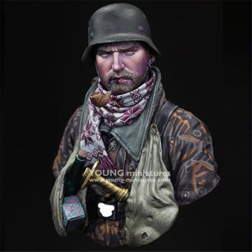 WWII Soldier ALTER HASE Resin Bust Kit 1/10 Scale Assembly Model Figure Resin Kit Bust Colorless Self-Assembled Toy