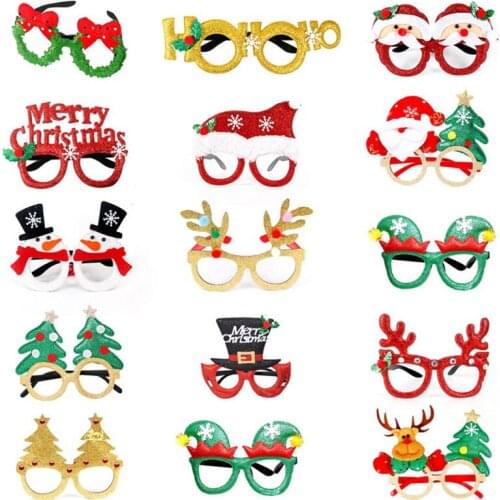 2021 New Christmas Gifts Creative Decoration Glasses Frame for Children Holiday Supplies Party Glasses Ornaments Accessories