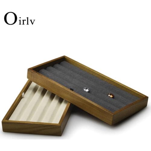Oirlv Solid Wood Diamond Display Props Jewelry Storage Display Gemstones Wenwan Wear Beaded Display Tray