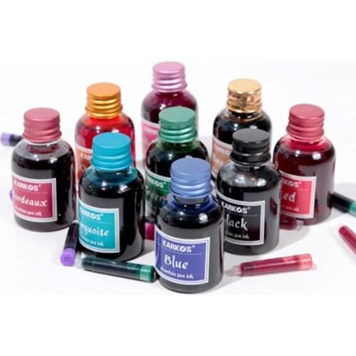 Multicolor Pure Colorful 30ml Fountain Pen Ink Refilling Stationery School Office Inks Supply L3L4