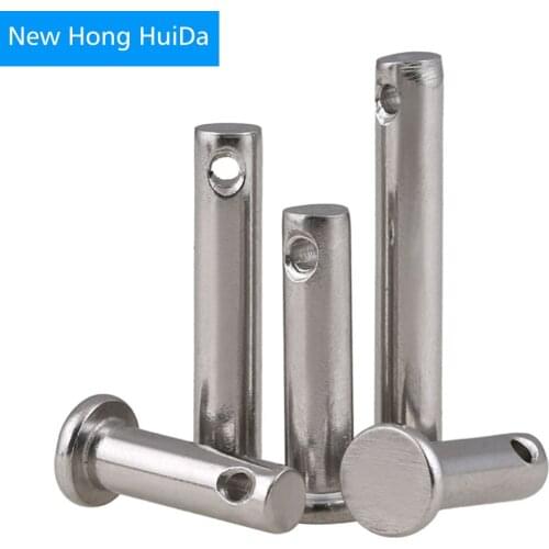 Flat Head Cylindrical Pin With Hole Locating Roll Axis Pins 304 Stainless Steel M3 M4 M5 M6 M8 M10 M12